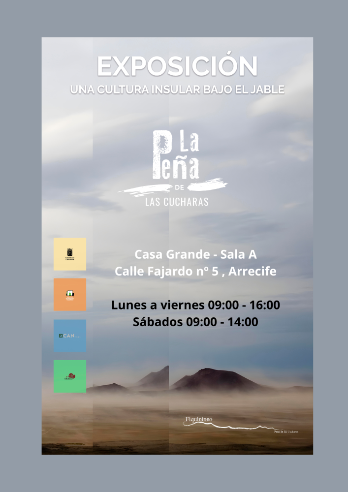 Imagen Folleto información exposición FIQUININEO - PEÑA DE LAS CUCHARAS, Una cultura insular bajo el Jable