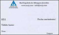 Imagen Carné Internacional de Albergues Juveniles-REAJ-IYHF