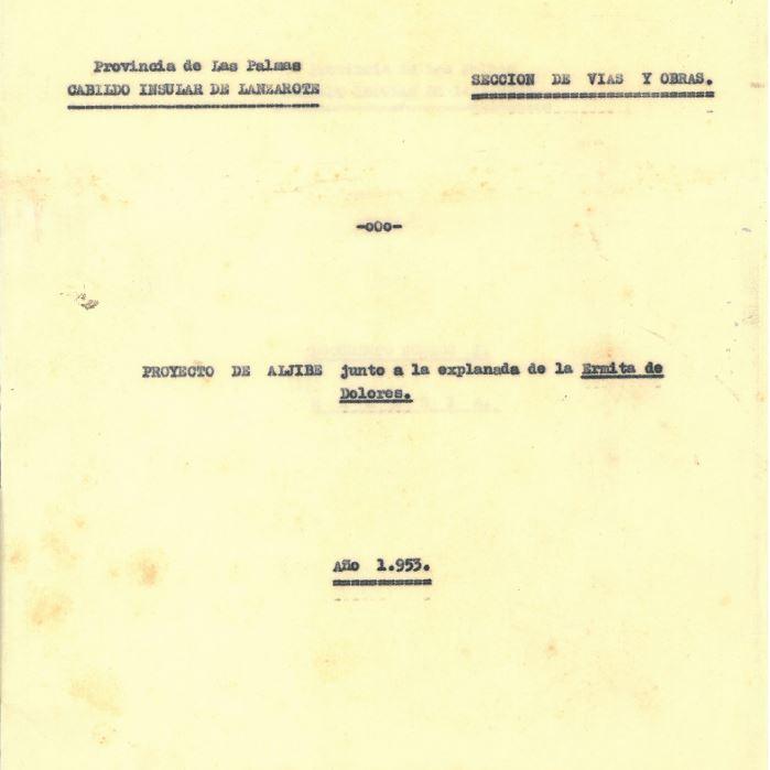 Imagen PROYECTO PARA LA CONSTRUCCIÓN DE ALJIBE. 1953